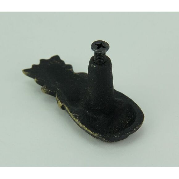 Set of 12 Distressed Antique Brass Finish Cast Iron Pineapple Drawer Pulls - Picture 3 of 3